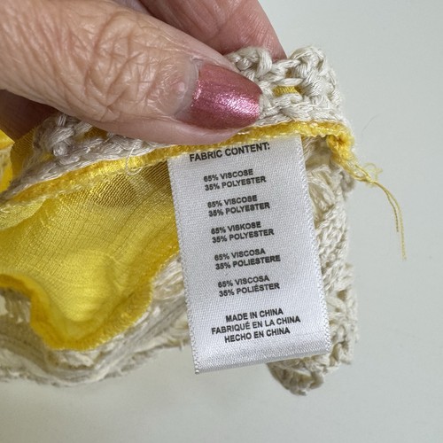 Reloj de sol Free People Sunshine crochet caftán color amarillo talla única para mujer” - Imagen 9 de 10