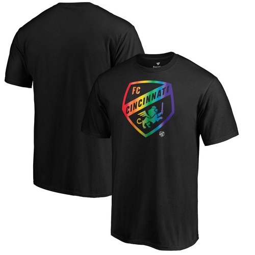 T-Shirt Herren schwarz FC Cincinnati Logo Pride
