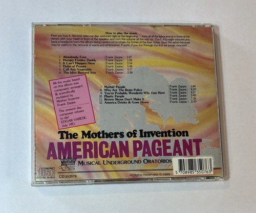 The Mothers of Invention American Pageant CD - Free Aus Post! - Picture 2 of 3