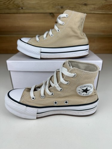 Converse Chuck Taylor All Star Eva Lift Platform Hi Size 1 UK Beige A06345C - Picture 6 of 16