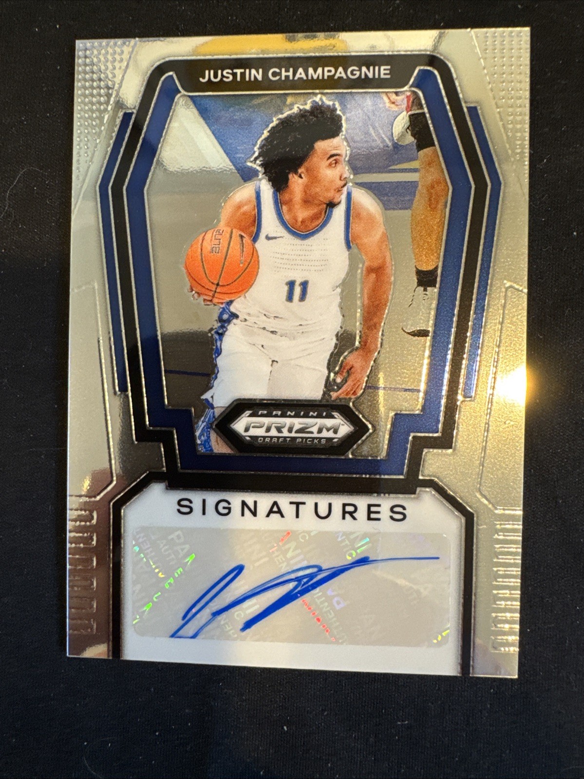 2024  Prizm Draft Picks - Signatures Auto Justin Champagnie #S-JCM (AU, RC)