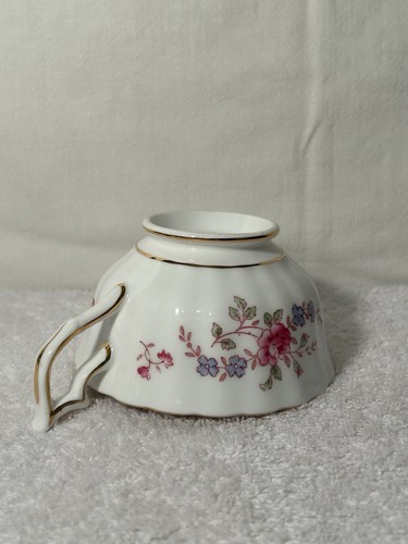 Tazza da tè e piattino vintage Royal Chelsea inglese Bone China floreale con bordo oro - Foto 9 di 24