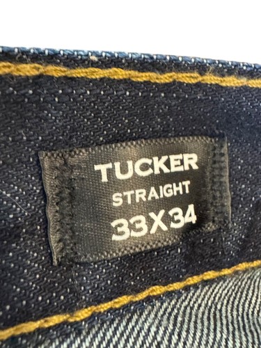 Jeans uomo MEK Denim Tucker dritto 33x34 lavaggio scuro dettaglio punto invecchiato - Foto 4 di 6