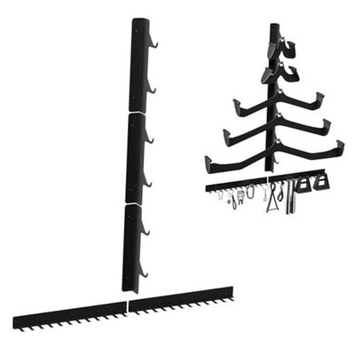LAT Pull Down Bar Storage Rack Wall Mount,Gym Storage Wall Black 1Pack