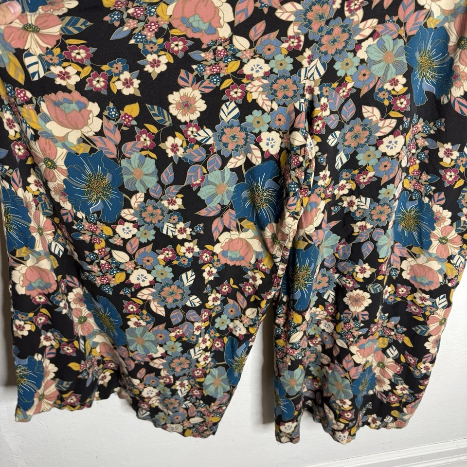 Mono Natural Life Bailey Pierna Ancha Rosa Petunia Mujer XL Viscosa Boho Floral Foto 3 de 4