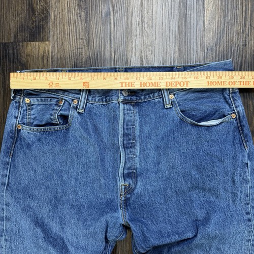 Levi’s 501 Straight Jeans Herren Größe 40 x 32 Classic Fit Blau Denim Button Fly - Bild 7 von 13