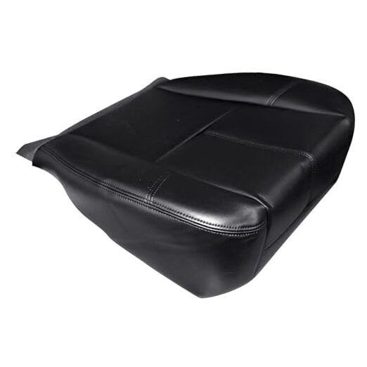  Driver or Passenger Side Bottom Replacement Leather Seat Cover Black