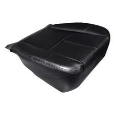  Driver or Passenger Side Bottom Replacement Leather Seat Cover Black