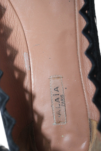 Alaia Womens Suede Geometric Applique Scalloped Ballet Flats Black Size EUR 36 - Picture 5 of 6