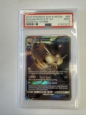 2018 POKEMON SUN & MOON ALOLAN RATICATE GX CELESTIAL STORM PSA MINT 9 #85