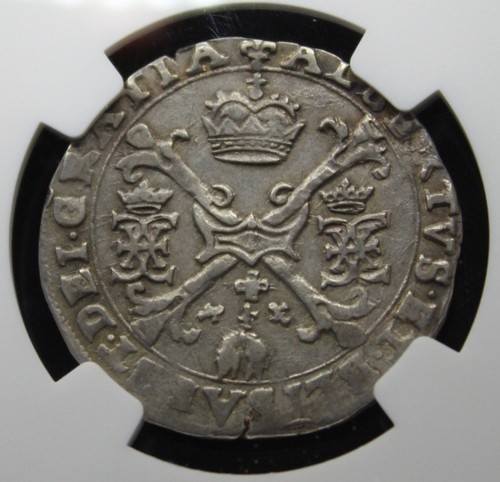 Spanish Netherlands FLANDERS Albert Elizabeth Silver 1598 1/4 Patagon NGC AU 53 - Picture 6 of 8