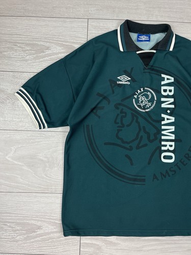 Umbro Ajax Vintage 1995/96 Away Kit Green Jersey Soccer Shirt Mens XL Size - Picture 4 of 9