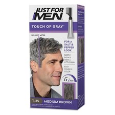 Just For Men Touch of Gray, Hair 1 Count (Pack 1), Medium Brown T-35 