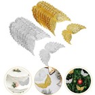 24 Pcs Mini Plastic Angel Wing Ornaments for DIY Cake Decoration Crafts