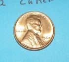 1942    LINCOLN WHEAT CENT   CHOICE BRILLIANT  RED UNCIRCULATED  #2