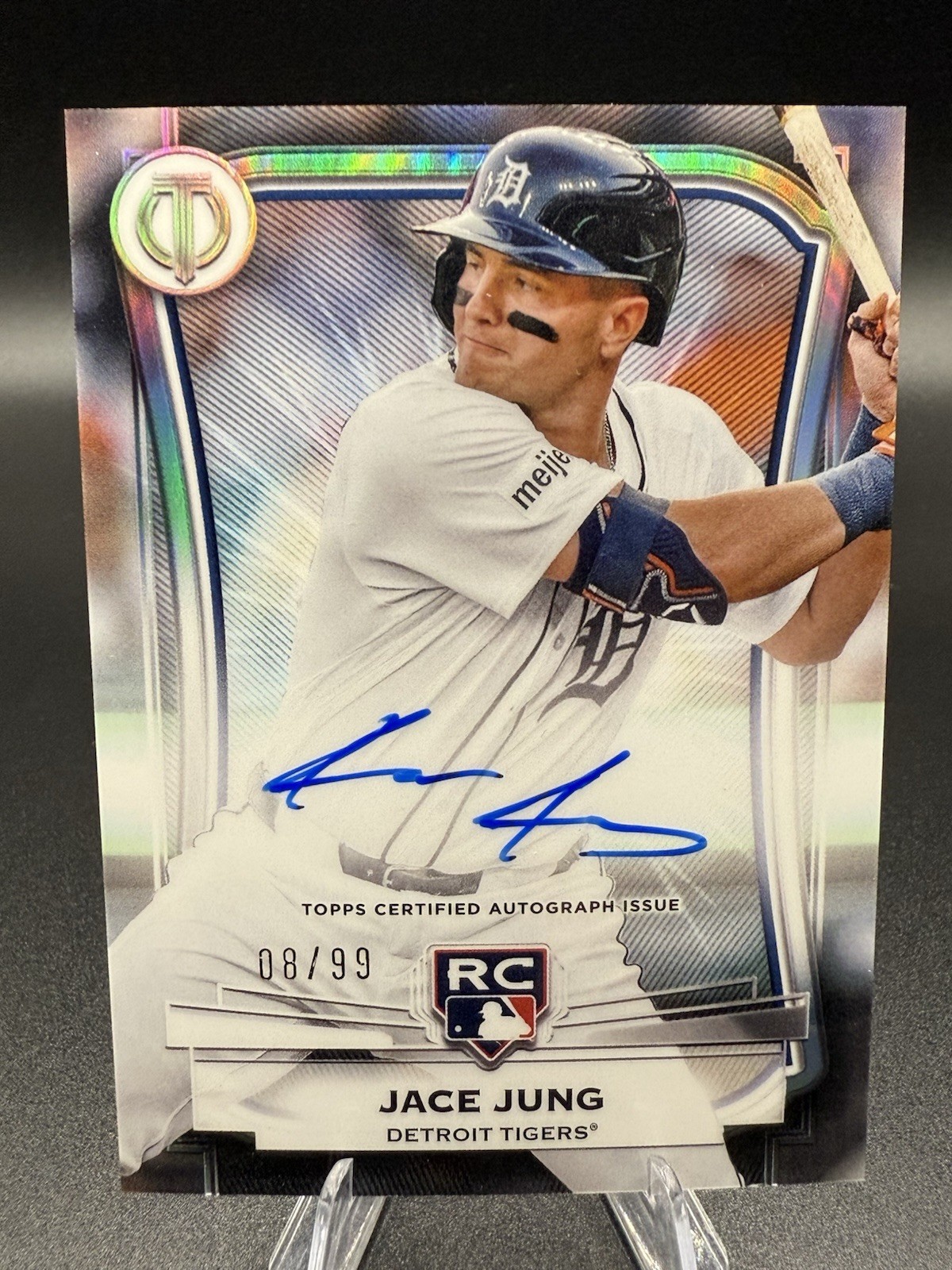 JACE JUNG 2025 TOPPS TRIBUTE INAUGURATION ROOKIE On Card AUTO #8/99 Tigers 