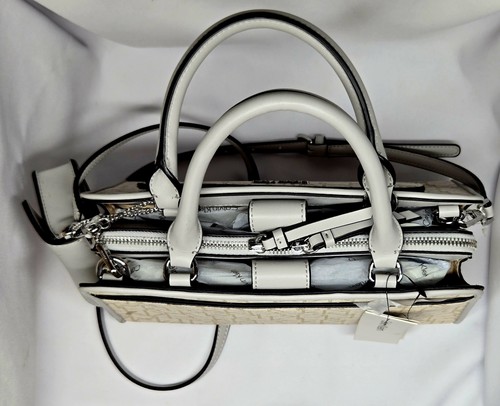 Bolso de mano mediano para mujer Calvin Klein con bolsa logotipo CK vainilla/paloma - Imagen 5 de 8
