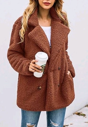 PRETTY GARDEN teddy bear jacket Sz Lg Color Is More Camel Tan Soft Coat - Picture 3 of 8