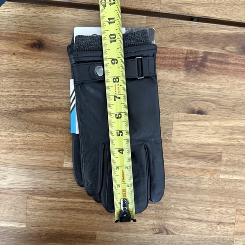 GUANTES ISOTONER HOMBRE CUERO GENUINO NEGRO TALLA XL NUEVOS CON ETIQUETA - Imagen 7 de 7