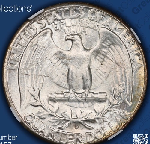 1947 D Quarter 25c NGC MS 67 - Picture 8 of 8