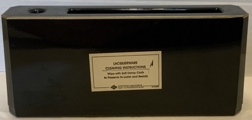 Portapenne e carta da scrivania vintage OTAGIRI in laccato nero - Foto 5 di 5