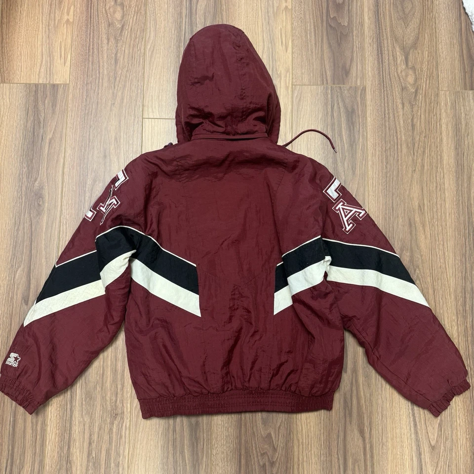 Vintage Texas A&M Starter Jacket Mens Medium College Puffer Aggies 25.5x27 - Image 2 of 4