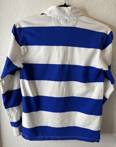 Polo Ralph Lauren Youth Long Sleeve Polo Shirt Blue Striped Boys Size Medium - Picture 3 of 3