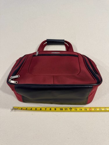 Samsonite Red Laptop Carry Bag Messenger Travel No Shoulder Strap EUC - 第 6/15 張圖片