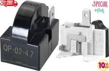 Refrigerator Starter Relay and Overload Protector Kit - QP2-4R7 4.7 Ohm 1 Pin PT