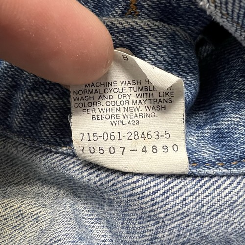 Vintage Levi's Trucker Jacket Mens Small Blue Denim Made in USA 70507-4890 90s - Picture 14 of 14