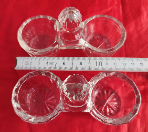 2 x Saliere - Vintage - Menagen für Salz und Pfeffer - aus Pressglas - Bild 4 von 5
