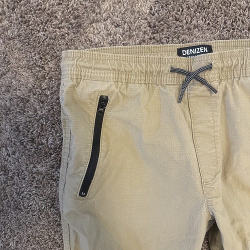 Denizen Levis Jogger Pants Brown Stretch Drawstring Zip Pockets 6 R - Picture 2 of 5