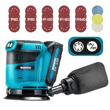 Brushless Random Orbital Sander, 6 Speeds Max 13500rpm, 5” Electric Sander Co...