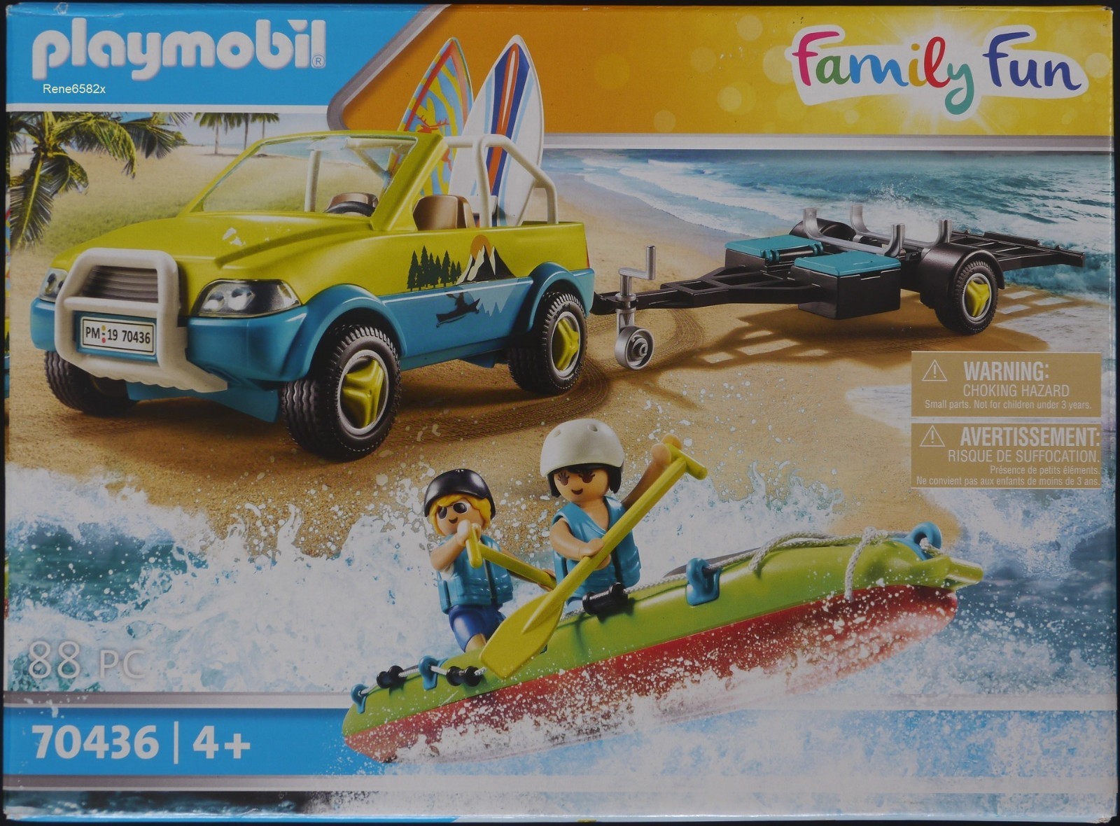 Playmobil 70436 Family Fun Strandauto mit Kanuanhänger Kanu NEU OVP NEW