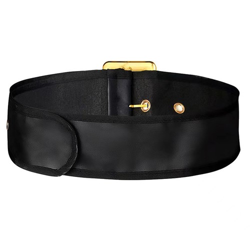 Father Christmas Santa Claus Deluxe Belt with Gold Buckle Fancy Dress Accessory - Picture 4 of 10