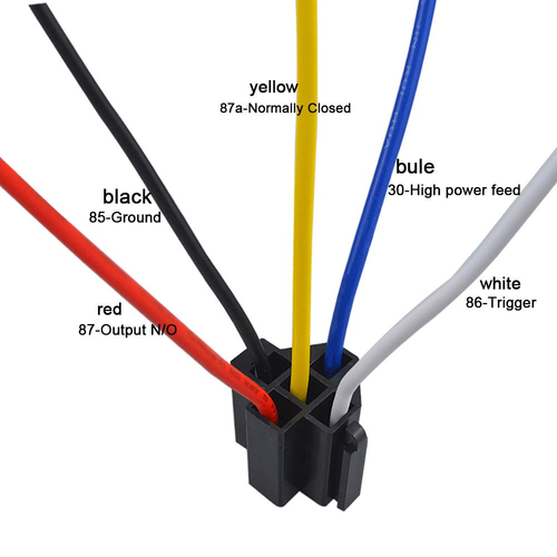5 Pin Car Relay, 12V 40A SPDT Automotive Relay with Harness Socket and 14/16 AWG - Picture 6 of 9