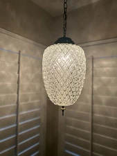 Vintage Pineapple Swag Lamp ~Fully Restored! MCM $125