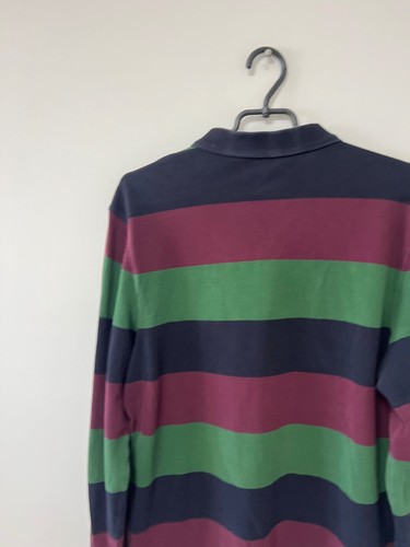 Polo Fred Perry vintage anni 90 manica lunga classica a righe rara uomo taglia L - Foto 24 di 24