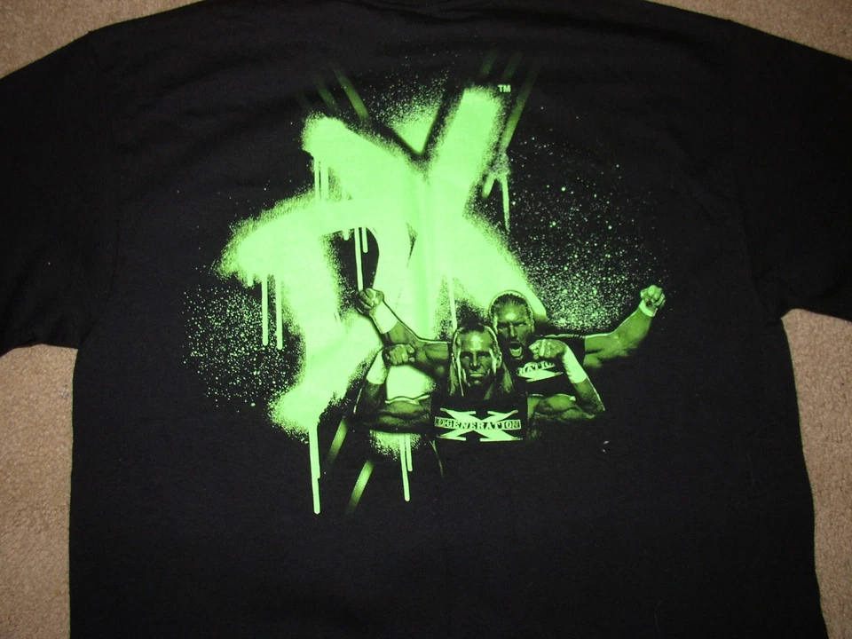 Nuevo con etiquetas De colección 2002 WWE D Generación X DX Shawn Michaels Triple HHH JUVENIL TALLA XL Foto 2 de 4