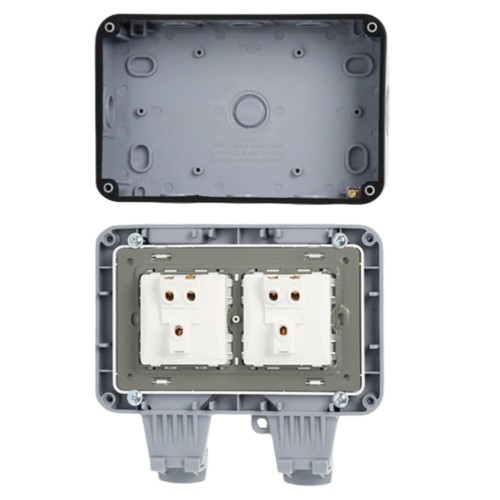 Outdoor Power Socket,IP66 Weatherproof Outdoor Socket,15A 110-250V Outdoor Lo... - Picture 6 of 7