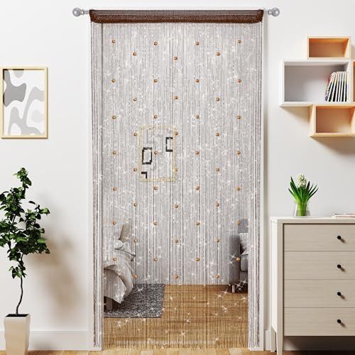 Beaded Curtain Door String Curtains,Doorway Beads Curtains Hanging Room - Bild 1 von 6