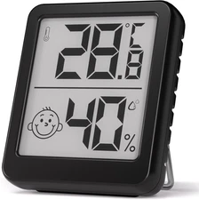 Digital Hygrometer Indoor Thermometer, [Fast Refresh] [Large Comfort Indicator] 