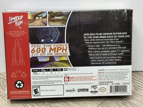 Star Wars Episode 1: Racer - Nintendo Switch Limited Run - #077 Brandneu Sealed - Bild 2 von 4