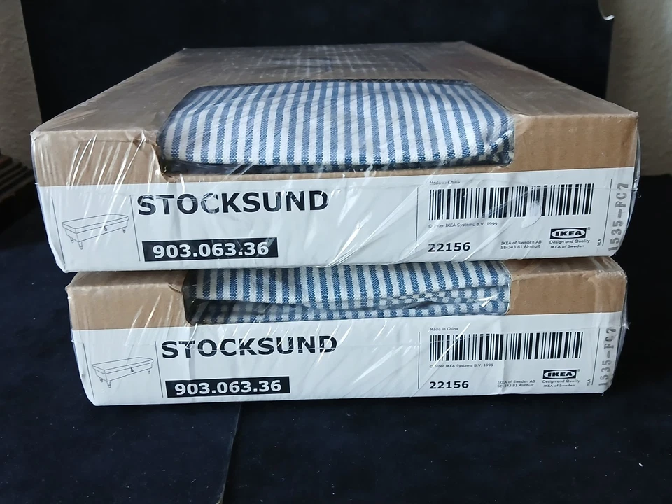 IKEA Stocksund 903.063.36 - Скамья-чехол в синюю полоску оттоманка - Изображение 4 из 4
