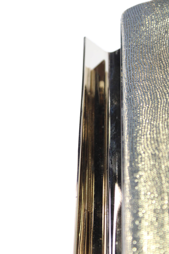 Borsa pochette piccola donna Jimmy Choo testurizzata metallizzata borsetta oro - Foto 5 di 6