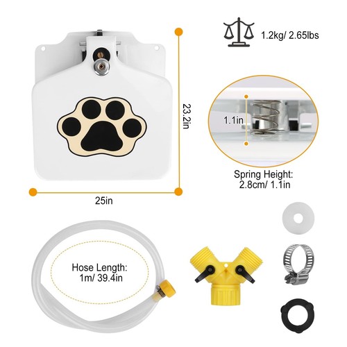 Dog Water Fountain Outdoor Dog Pet Water Dispenser Step-on Activated Sprinkle... - Picture 2 of 7