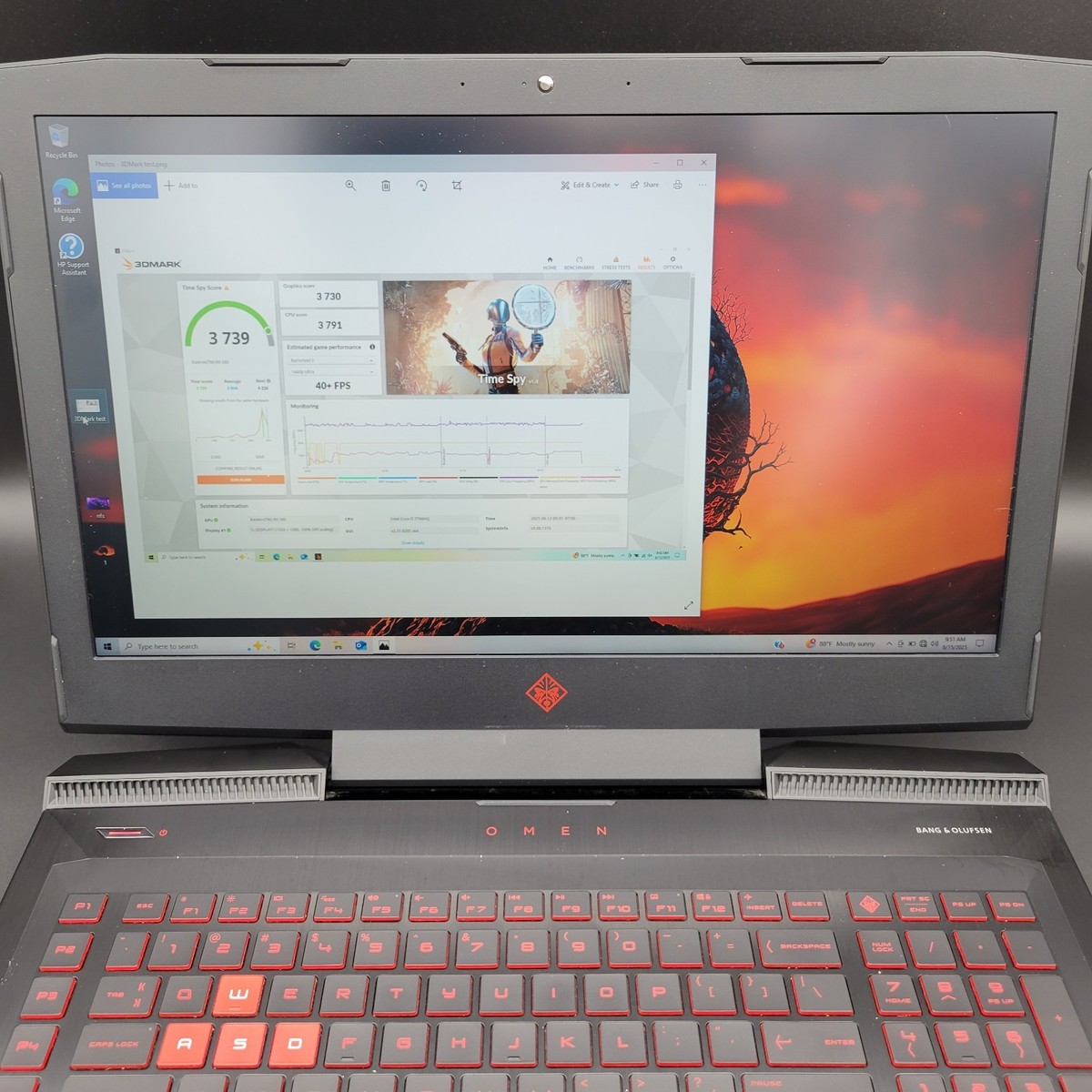 HP Omen 17-an012dx Gaming Laptop i7-7700HQ 12GB RAM 1TB SSD AMD