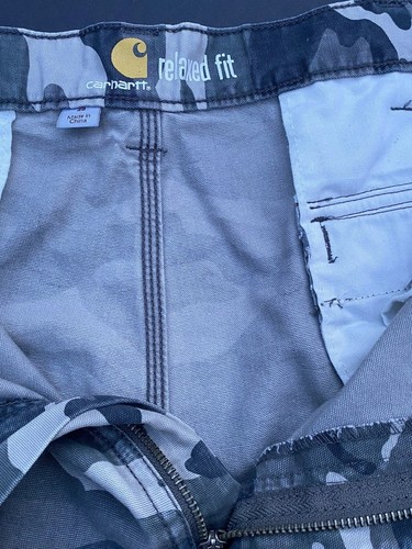 Carhartt Shorts Herren 38 Camouflage Camouflage Cargo Taschen 100279 grün - Bild 4 von 14