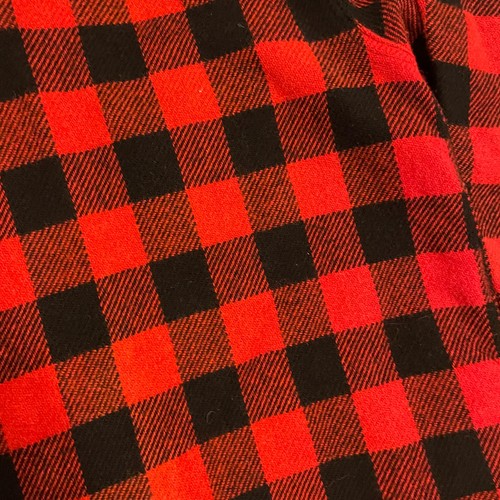 VTG 60s Duxbak Buffalo Plaid Flannel Shirt Men's Wool Red Black Outdoor Sz Large - Picture 15 of 16