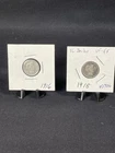 (2) 1916 Barber Silver Dimes  A-113 & A-114